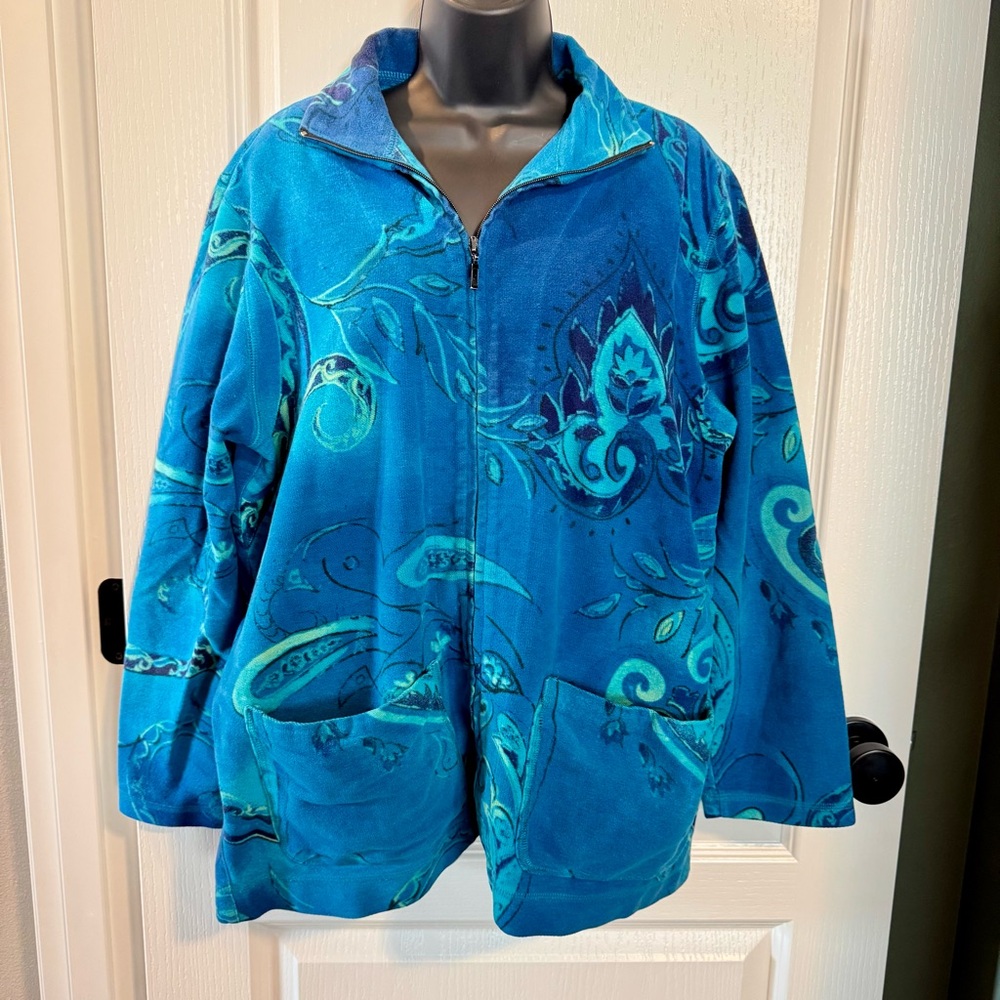 Chico's Teal and Navy Jacket
